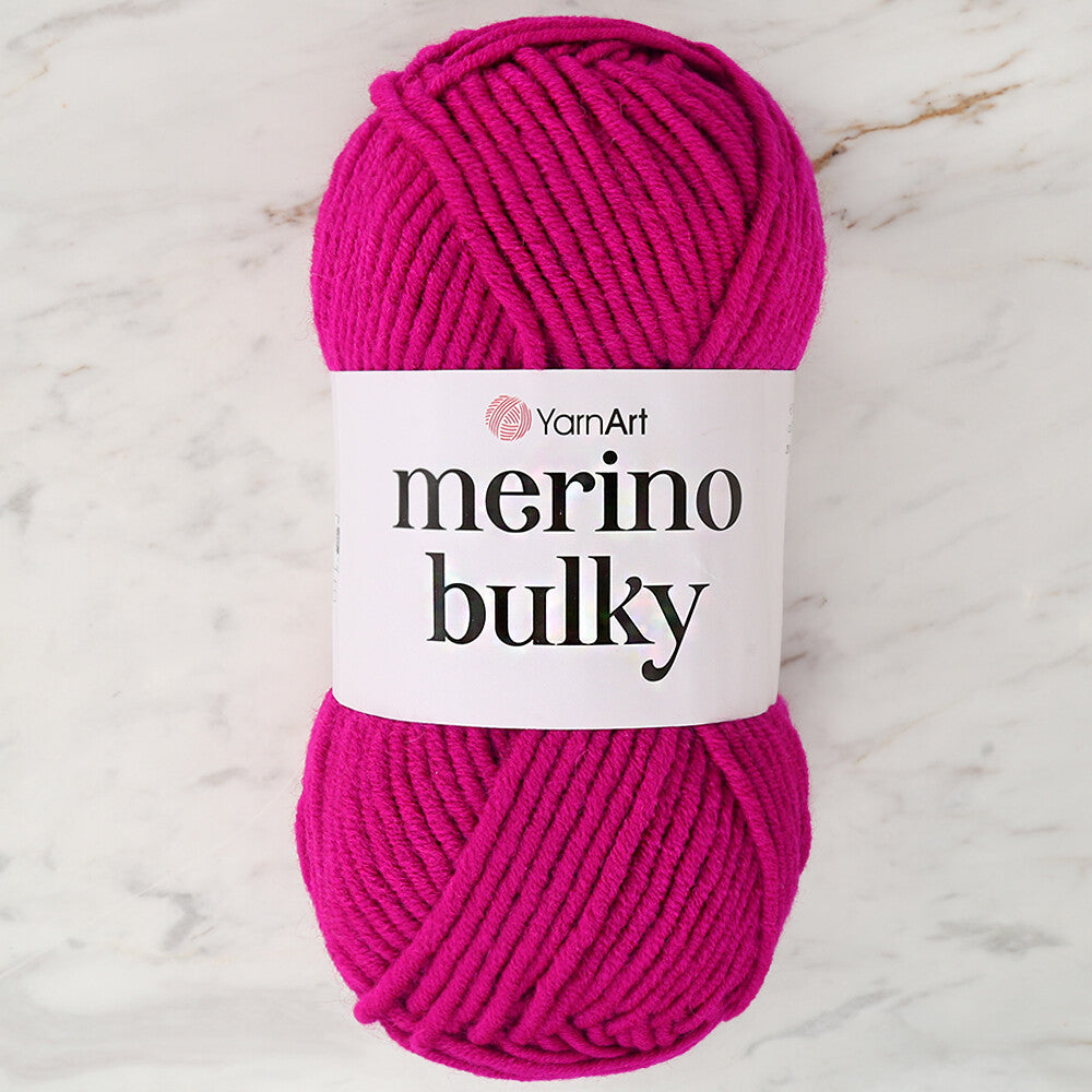 Yarnart Merino Bulky Fuşya El Örgü İpi - 8041